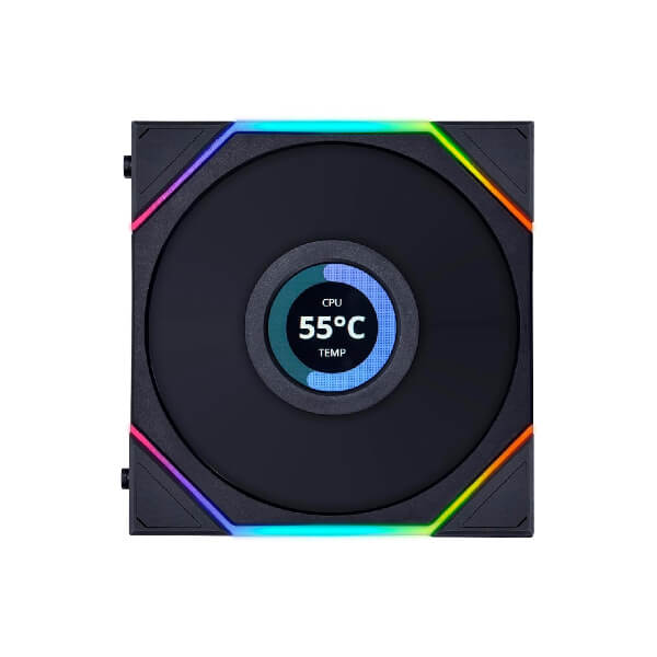 Lian Li UNI Fan TL LCD RGB 120mm Cabinet Fan, Triple Pack